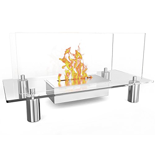 Regal Flame Delano Ventless Free Standing Bio Ethanol Fireplace Can Be Used as a Indoor  Outdoor  Gas Log Inserts  Vent Free  Electric  Outdoor Fireplaces  Gel  Propane & Fire Pits. - B01N5UHTK7